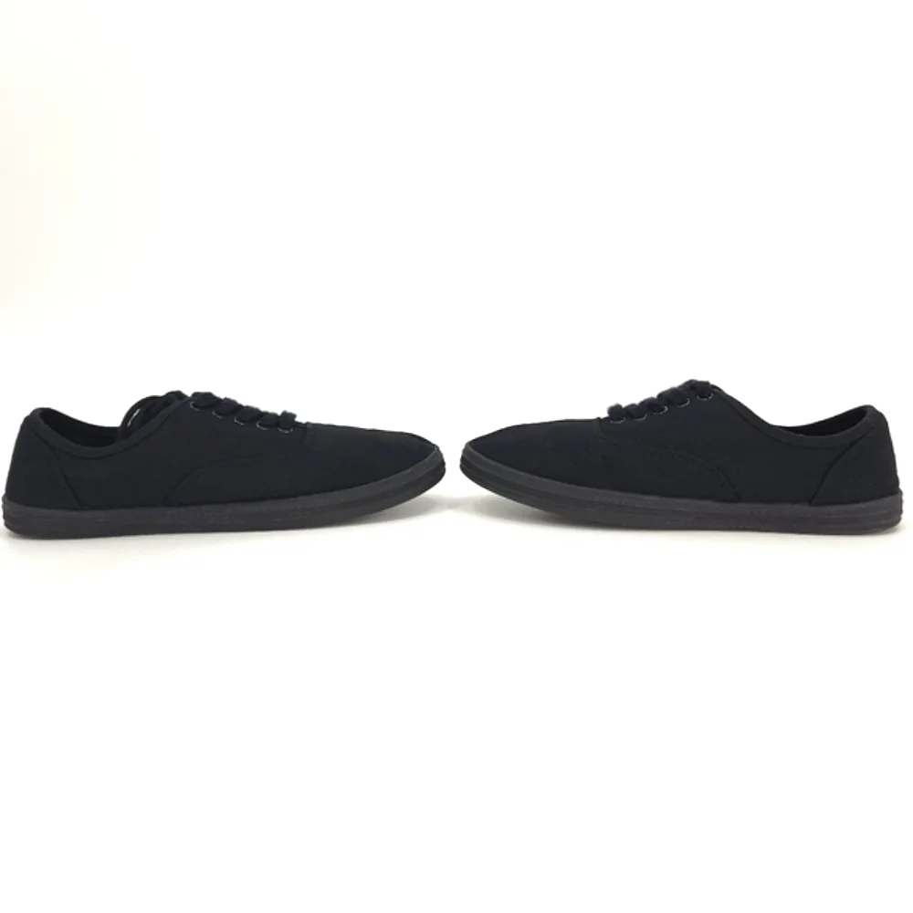 Wild Fable Black Canvas Lace Up Sneakers Shoes Womens Size 7